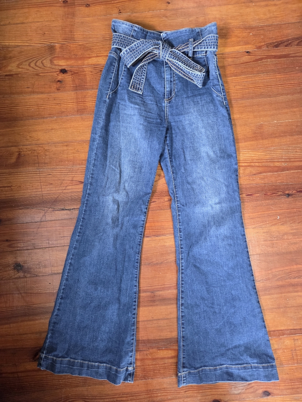 Sneak Peek High Waisted Flare Jeans
